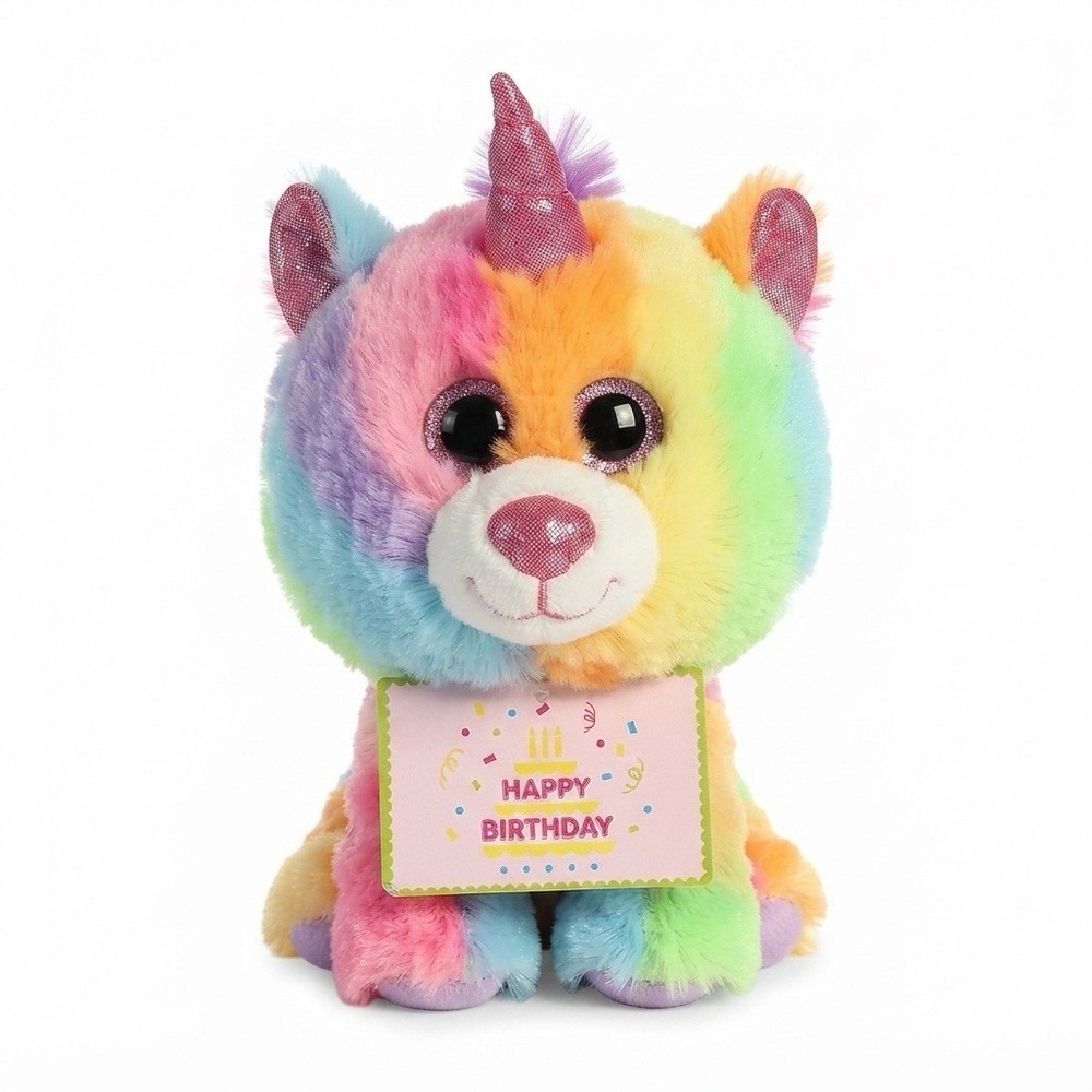 Hugfun Rainbow Unicorn Plush 9" Multicolored Stuffed Animal Soft Toy